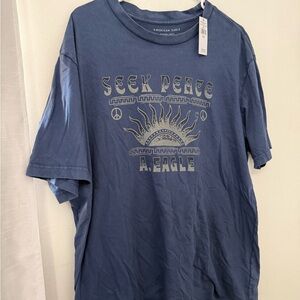 American Eagle Outfitters Blue Graphic T-Shirt